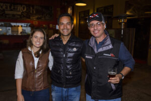 Parceiros desse projeto, Tatiana (WagyuBrasil), Bruno (Seleon Biotecnologia) e Fernando Pereira (PremiumGen)